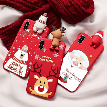 Christmas 3D Cartoon Deer Phone Case - PeekWise